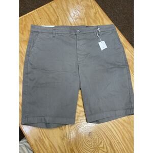 Los Angeles Griffin Tailored Shorts Men's 38 Gray 9.5″ Inseam Slash Pockets A37